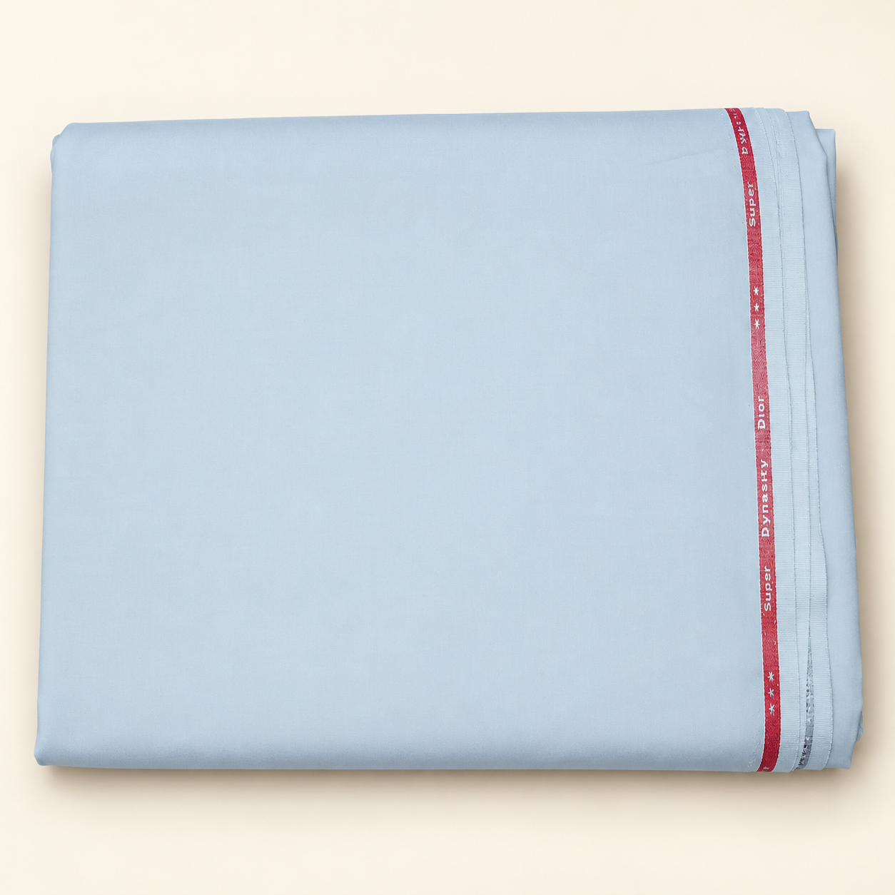Ice blue unstitched fabric cutting